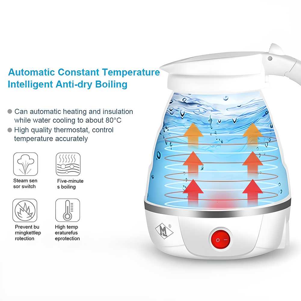 Portable Silicone Electric Travel Water Kettle