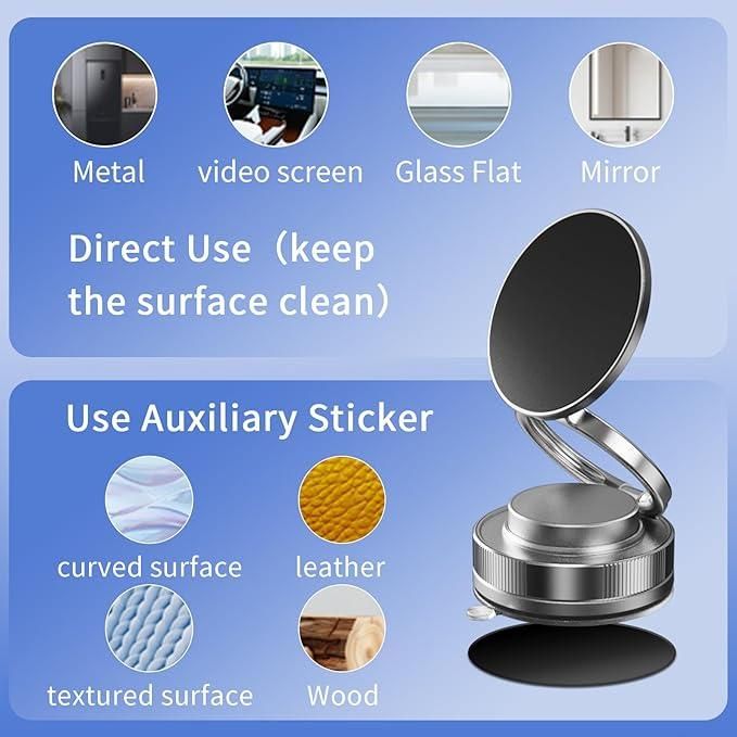 360° Vacuum Magnetic Car Phone Holder