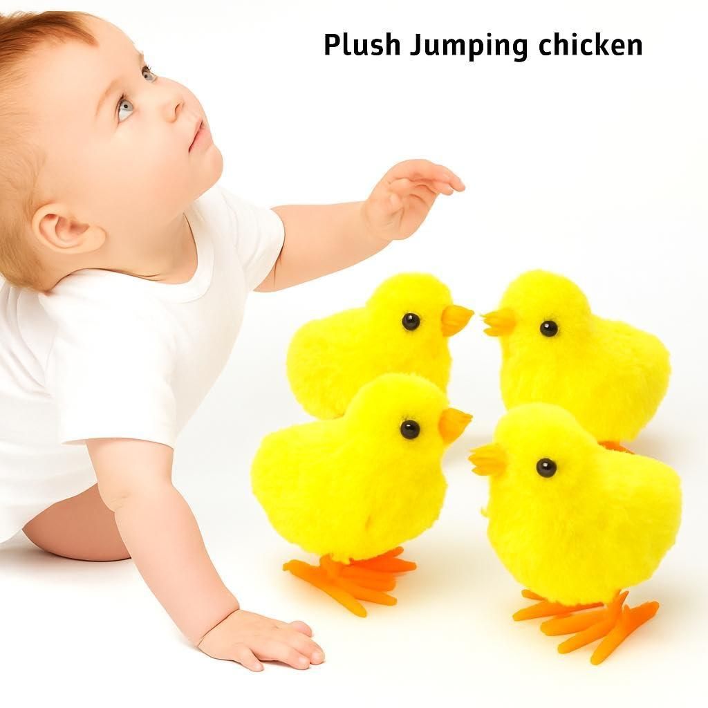 Plush Jumping Chicken  Wind-Up