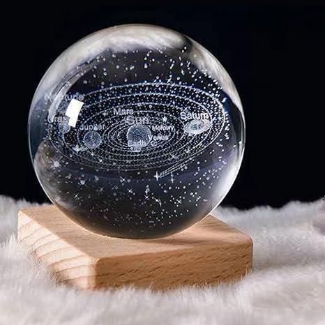 3D Solar  Galaxy Crystal Ball Lamp