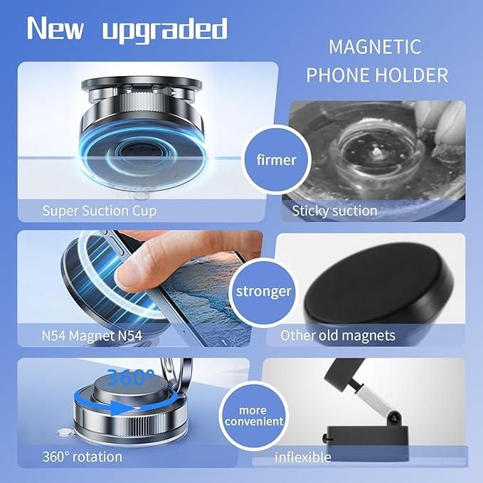 360° Vacuum Magnetic Car Phone Holder