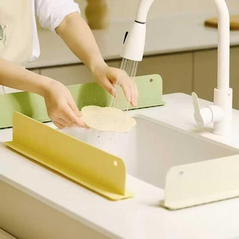 2-Piece Silicone Kitchen Sink Water Splash Guard
