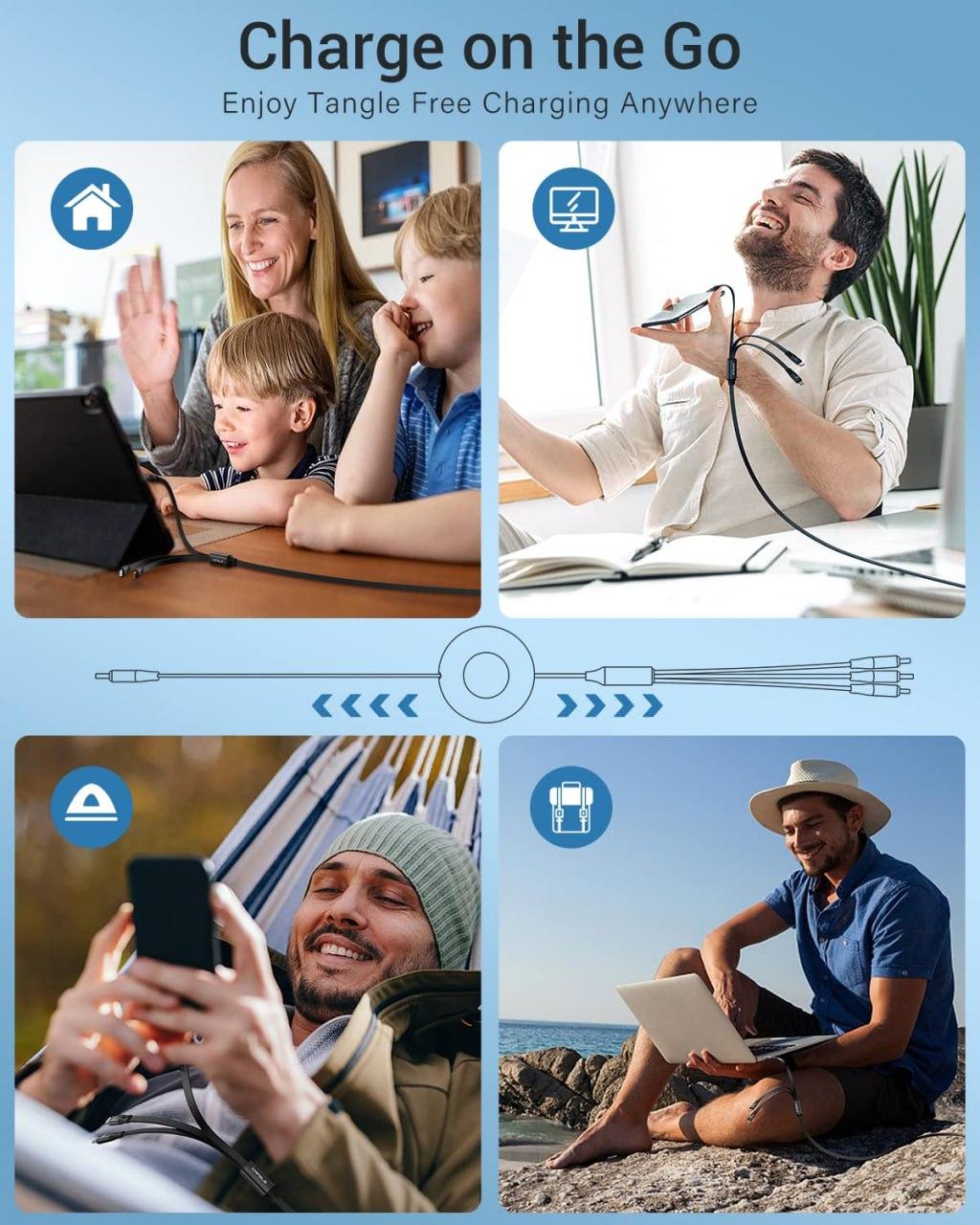 Smart 3-in-1 Multi Fast  Charging Cable