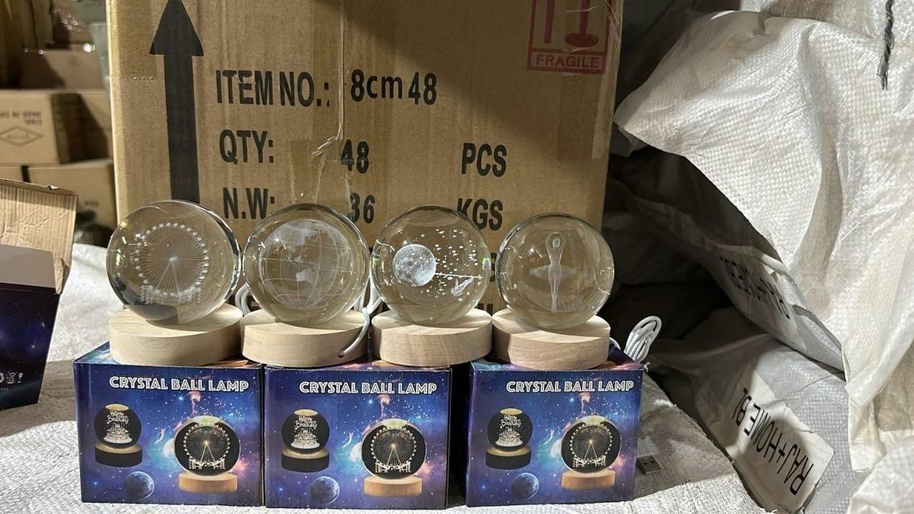3D Solar  Galaxy Crystal Ball Lamp
